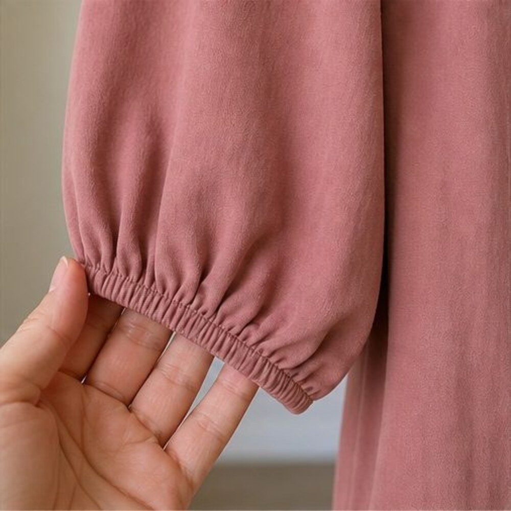 Rust Pleated Blouse - Picture 5 of 6
